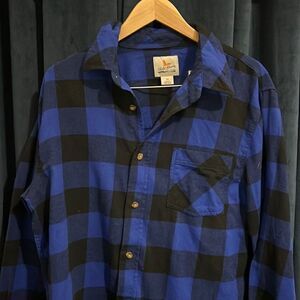 Men's All Cotton Flannel Shirt Long sleeve Size Small Grey Button Up